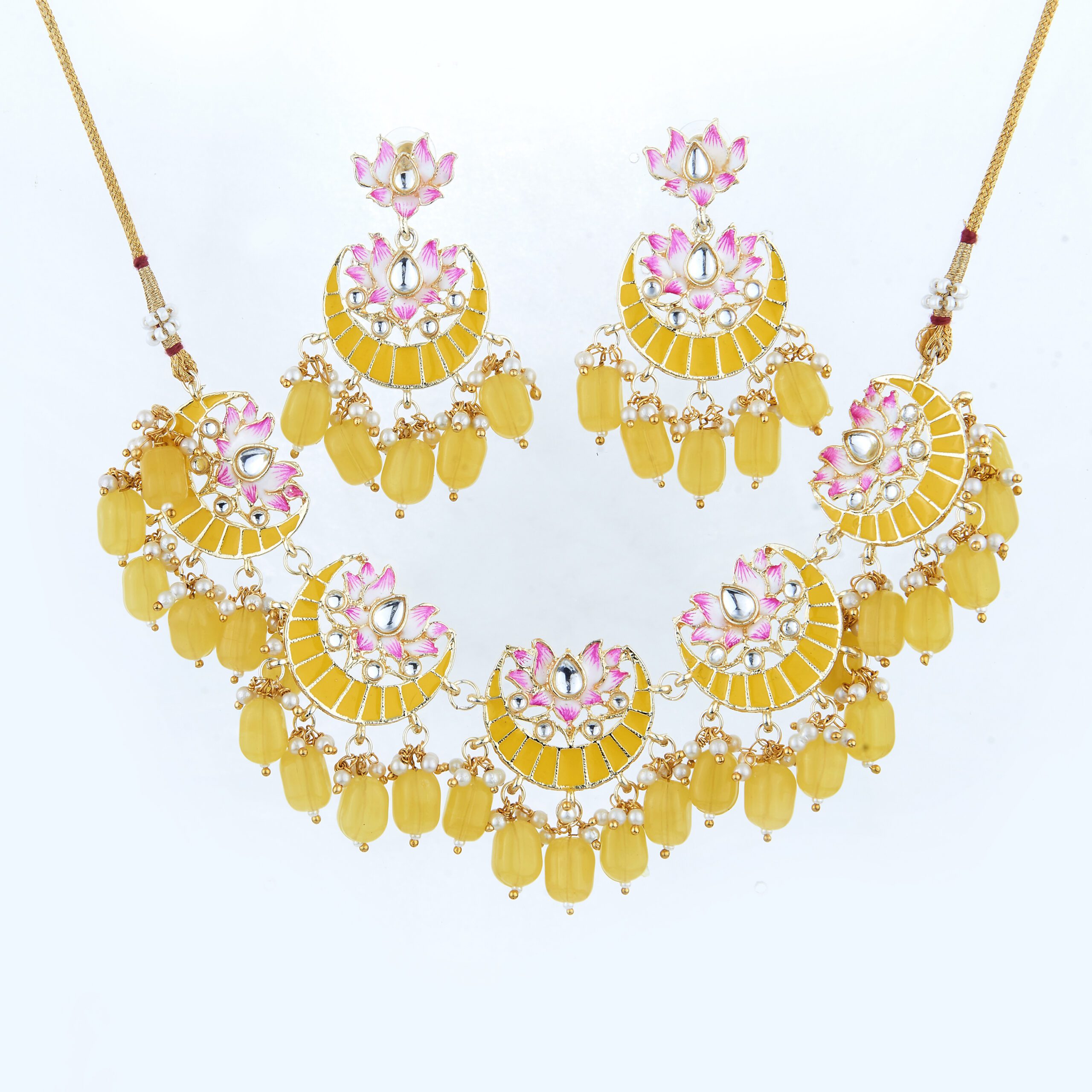 Meenakari Necklace Set with Earrings